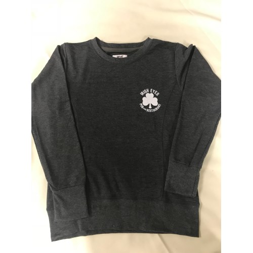 Ladies Crew Neck Lightweight Sweatshirt Irish Eyes Pub Restaurant